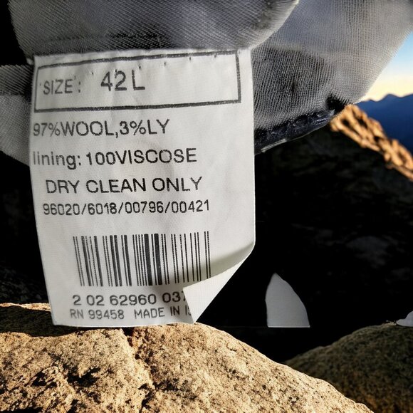 Brooks Brothers Men's 42L Blue Check 97% Wool Blazer Sport Coat & Tie 12629 - Picture 8 of 8